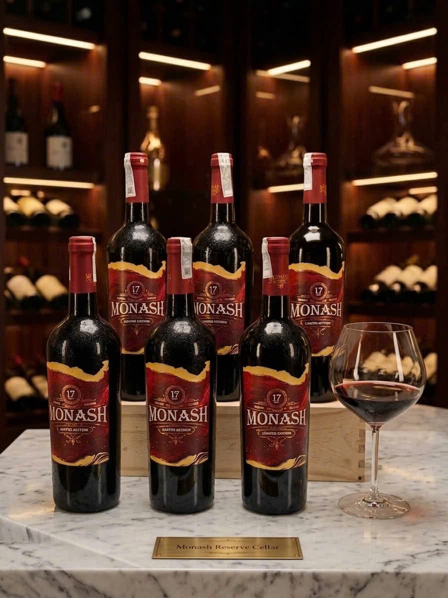 Combo 3 chai rượu vang đỏ Úc Monash Shiraz – nhập khẩu chính hãng
